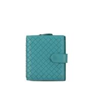 Pre-owned Leather wallets Bottega Veneta Vintage , Blue , Dames