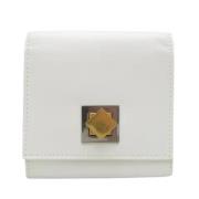 Pre-owned Leather wallets Bottega Veneta Vintage , White , Dames