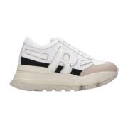 Witte Sneakers met Plateauzool Rucoline , White , Dames