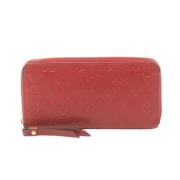 Pre-owned Leather wallets Louis Vuitton Vintage , Red , Dames