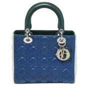 Pre-owned Leather dior-bags Dior Vintage , Blue , Dames