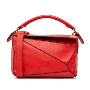 Pre-owned Leather handbags Loewe Pre-owned , Red , Dames