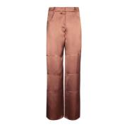 Bruine Satijnen Broek Blanca Vita , Brown , Dames