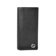 Pre-owned Leather wallets Gucci Vintage , Black , Heren