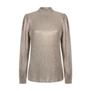 Metallic Blouse lange mouw Tory Aaiko , Yellow , Dames