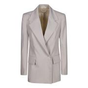 Slim Fit Single-Button Blazer Liviana Conti , Beige , Dames