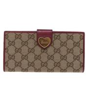 Pre-owned Canvas wallets Gucci Vintage , Beige , Dames