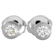 Pre-owned White Gold earrings Cartier Vintage , Gray , Dames