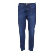 Donkerblauwe Jeans, Vervaagd Effect, Taps Toelopende Pijp Dondup , Blu...