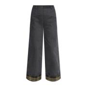 Wijde broek Burberry , Gray , Dames