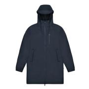 Lange Storm Breaker Navy Waterdichte Jas Rains , Blue , Heren