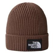 Logo Box Beanie, Warm & Zacht The North Face , Brown , Heren