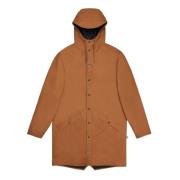 Waterdichte Lange Jas Minimalistische Stijl Rains , Brown , Heren