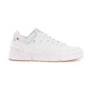 Roger Center Tennis-geïnspireerde Eco-lederen Sneakers On Running , Wh...