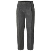 Losse Tristan Corduroy Broek Selected Homme , Gray , Heren