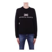 Geborduurde Logo Sweaters Elisabetta Franchi , Black , Dames