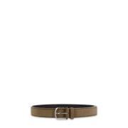 Beige Suède Leren Riem met Zichtbare Stiksels Orciani , Beige , Heren