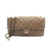 Pre-owned Leather chanel-bags Chanel Vintage , Brown , Dames