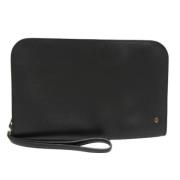 Pre-owned Leather clutches Cartier Vintage , Black , Heren