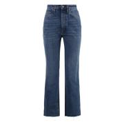 Straight-leg jeans met metalen details TotêMe , Blue , Dames