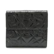 Pre-owned Leather wallets Chanel Vintage , Black , Dames