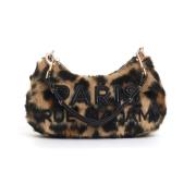 Leopard Ecofur Hobo Tas Rue Madame , Brown , Dames