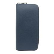 Pre-owned Leather wallets Louis Vuitton Vintage , Blue , Heren