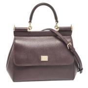 Pre-owned Leather handbags Dolce & Gabbana Pre-owned , Purple , Dames