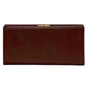 Pre-owned Leather wallets Cartier Vintage , Red , Dames