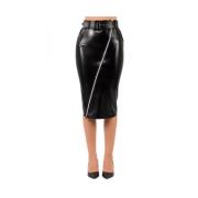 Stijlvolle Geplooide Rok Hanita , Black , Dames