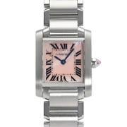 Pre-owned Stainless Steel watches Cartier Vintage , Pink , Dames