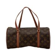 Pre-owned Canvas handbags Louis Vuitton Vintage , Brown , Dames