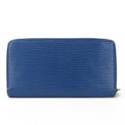 Pre-owned Leather wallets Louis Vuitton Vintage , Blue , Dames