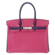 Pre-owned Leather handbags Hermès Vintage , Pink , Dames