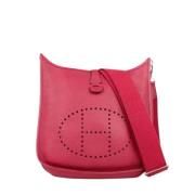 Pre-owned Leather shoulder-bags Hermès Vintage , Red , Dames