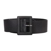 Stijlvolle zwarte leren riem voor vrouwen Orciani , Black , Dames