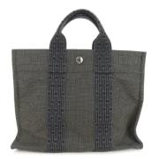 Pre-owned Canvas totes Hermès Vintage , Gray , Dames