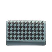 Pre-owned Leather wallets Bottega Veneta Vintage , Blue , Dames