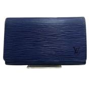 Pre-owned Leather wallets Louis Vuitton Vintage , Blue , Dames