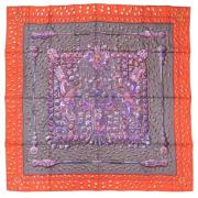 Pre-owned Silk scarves Hermès Vintage , Purple , Dames