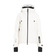 Witte Chanavey Jas Moncler , White , Dames