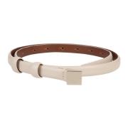 Beige Leren Riem Made in Italy Crida Milano , Beige , Dames