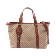 Pre-owned Canvas gucci-bags Gucci Vintage , Beige , Dames