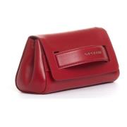 Rode Leren Handtas Elegantie Orciani , Red , Dames