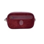 Pre-owned Leather clutches Cartier Vintage , Red , Dames