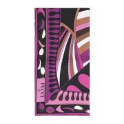 Fuchsia Bruin Zijden Sjaal Emilio Pucci , Multicolor , Dames