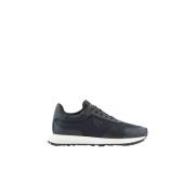 Marineblauwe Sneaker Emporio Armani , Blue , Heren