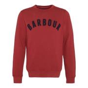 Prep Logo Crew Sweatshirt Highland Red Barbour , Red , Heren