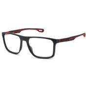 Mat Zwart Rood Brillenmontuur Carrera , Black , Unisex