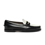 Geborsteld leren mocassin voor vrouwen Sebago , Black , Dames